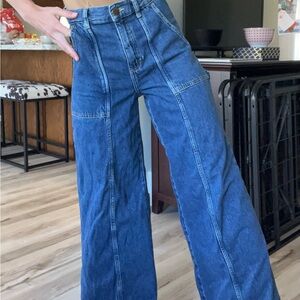 Lee Vintage Women's Wide Leg Blue Jeans